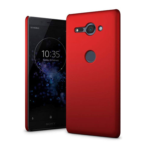 Coque Plastique Rigide Etui Housse Mat M01 pour Sony Xperia XZ2 Compact Rouge