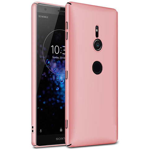 Coque Plastique Rigide Etui Housse Mat M01 pour Sony Xperia XZ2 Or Rose