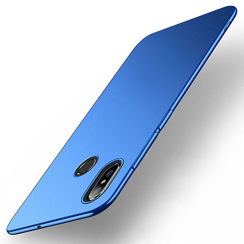 Coque Plastique Rigide Etui Housse Mat M01 pour Xiaomi Mi Max 3 Bleu