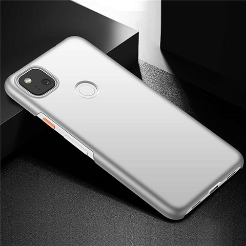 Coque Plastique Rigide Etui Housse Mat M02 pour Google Pixel 4a Argent