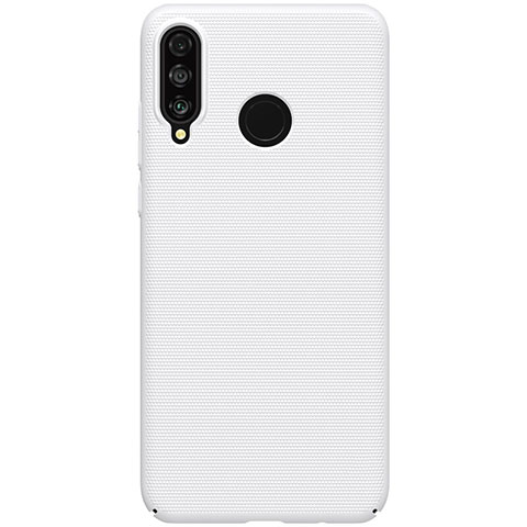 Coque Plastique Rigide Etui Housse Mat M02 pour Huawei P30 Lite New Edition Blanc