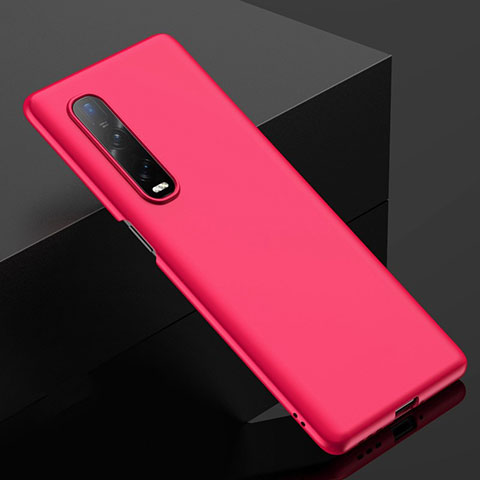 Coque Plastique Rigide Etui Housse Mat M02 pour Oppo Find X2 Pro Rose Rouge