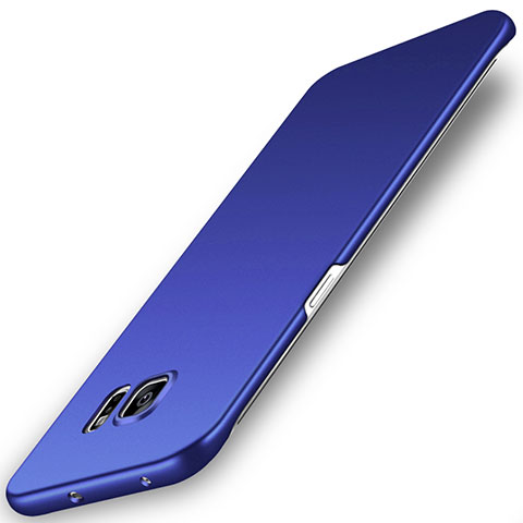 Coque Plastique Rigide Etui Housse Mat M02 pour Samsung Galaxy S6 Edge SM-G925 Bleu