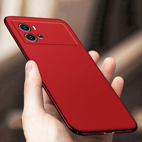 Coque Plastique Rigide Etui Housse Mat M02 pour Vivo iQOO 9 Pro 5G Rouge