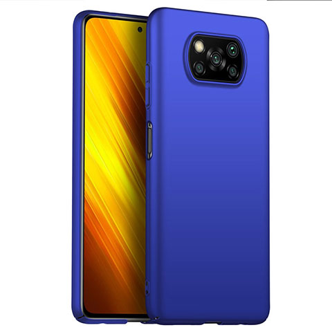 Coque Plastique Rigide Etui Housse Mat M02 pour Xiaomi Poco X3 Pro Bleu