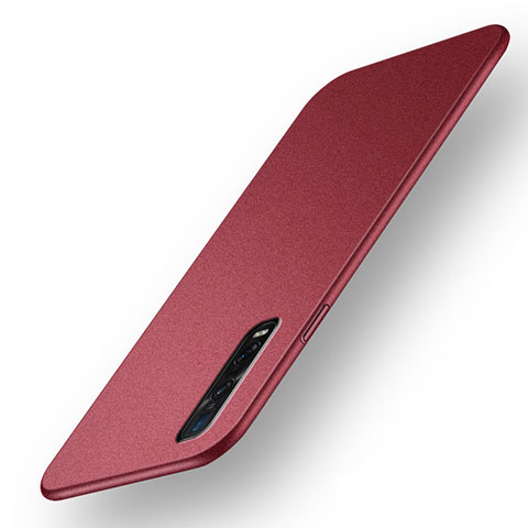 Coque Plastique Rigide Etui Housse Mat M03 pour Oppo Find X2 Pro Rouge