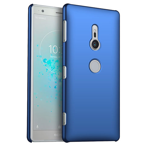 Coque Plastique Rigide Etui Housse Mat M03 pour Sony Xperia XZ2 Bleu