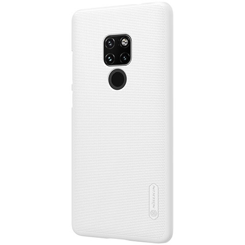 Coque Plastique Rigide Etui Housse Mat M04 pour Huawei Mate 20 Blanc