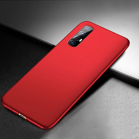 Coque Plastique Rigide Etui Housse Mat M04 pour Oppo Reno3 Pro Rouge