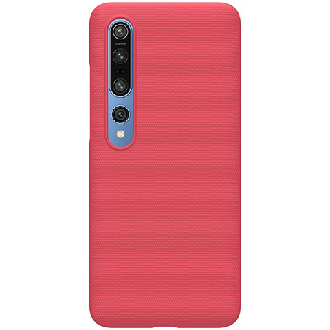 Coque Plastique Rigide Etui Housse Mat M04 pour Xiaomi Mi 10 Pro Rouge