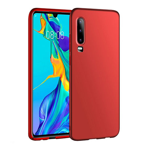 Coque Plastique Rigide Etui Housse Mat P01 pour Huawei P30 Rouge