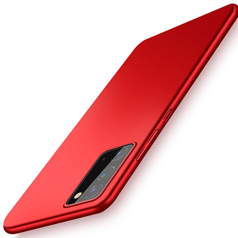 Coque Plastique Rigide Etui Housse Mat P01 pour Samsung Galaxy Note 20 5G Rouge