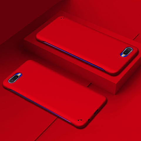 Coque Plastique Rigide Etui Housse Mat P02 pour Oppo K1 Rouge