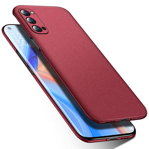 Coque Plastique Rigide Etui Housse Mat P02 pour Oppo Reno4 Pro 5G Rouge