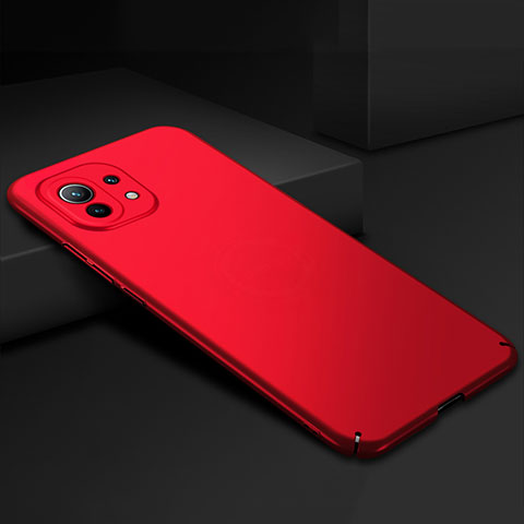 Coque Plastique Rigide Etui Housse Mat P02 pour Xiaomi Mi 11 Lite 5G Rouge