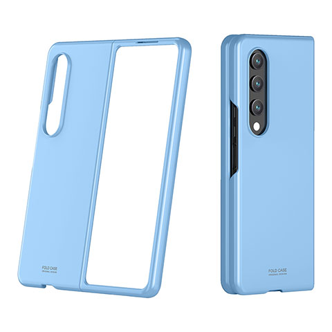 Coque Plastique Rigide Etui Housse Mat P03 pour Samsung Galaxy Z Fold3 5G Bleu Ciel