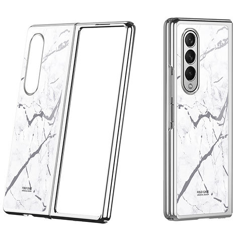 Coque Plastique Rigide Etui Housse Mat P08 pour Samsung Galaxy Z Fold4 5G Blanc