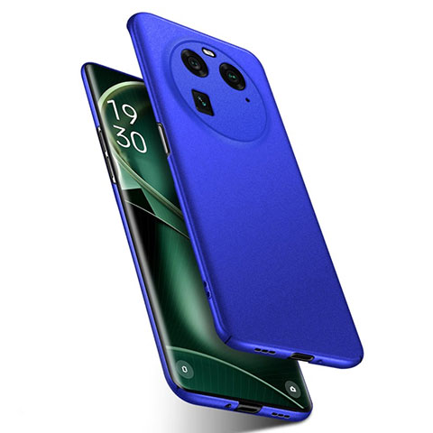 Coque Plastique Rigide Etui Housse Mat pour Oppo Find X6 5G Bleu