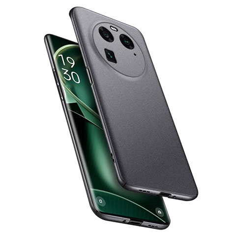 Coque Plastique Rigide Etui Housse Mat pour Oppo Find X6 5G Gris Fonce