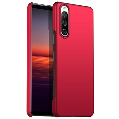 Coque Plastique Rigide Etui Housse Mat pour Sony Xperia 10 III Lite Rouge