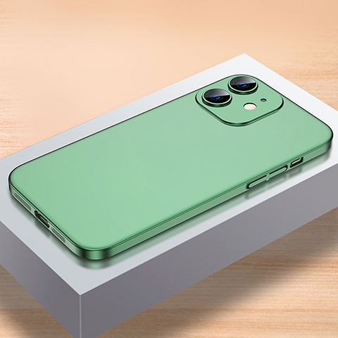 Coque Plastique Rigide Etui Housse Mat QC1 pour Apple iPhone 12 Mini Vert