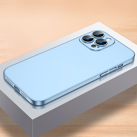Coque Plastique Rigide Etui Housse Mat QC1 pour Apple iPhone 15 Pro Max Bleu Ciel