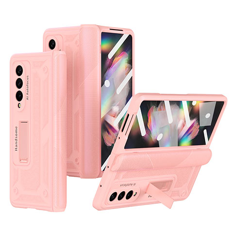 Coque Plastique Rigide Etui Housse Mat R03 pour Samsung Galaxy Z Fold3 5G Or Rose