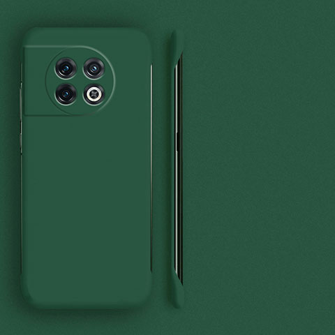 Coque Plastique Rigide Etui Housse Mat Sans Cadre P01 pour OnePlus Ace 2 Pro 5G Vert Nuit