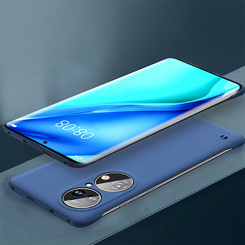 Coque Plastique Rigide Etui Housse Mat Sans Cadre pour Huawei P50 Pro Bleu