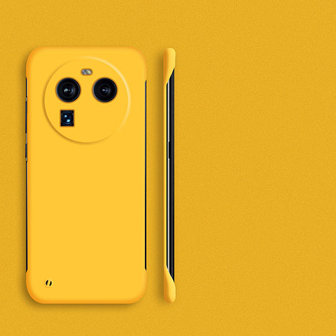 Coque Plastique Rigide Etui Housse Mat Sans Cadre pour Oppo Find X6 Pro 5G Jaune