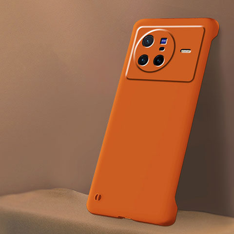 Coque Plastique Rigide Etui Housse Mat Sans Cadre pour Vivo X80 5G Orange