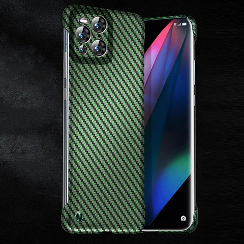 Coque Plastique Rigide Etui Housse Mat Serge pour Oppo Find X3 Pro 5G Vert