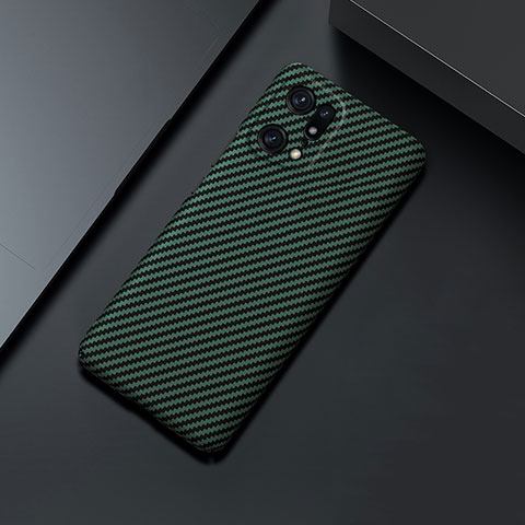 Coque Plastique Rigide Etui Housse Mat Serge pour Oppo Find X5 5G Vert