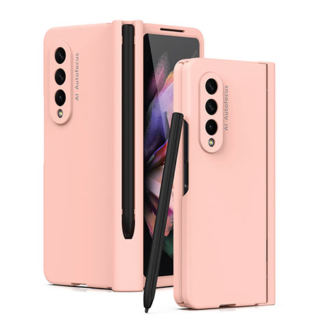 Coque Plastique Rigide Etui Housse Mat T01 pour Samsung Galaxy Z Fold3 5G Or Rose