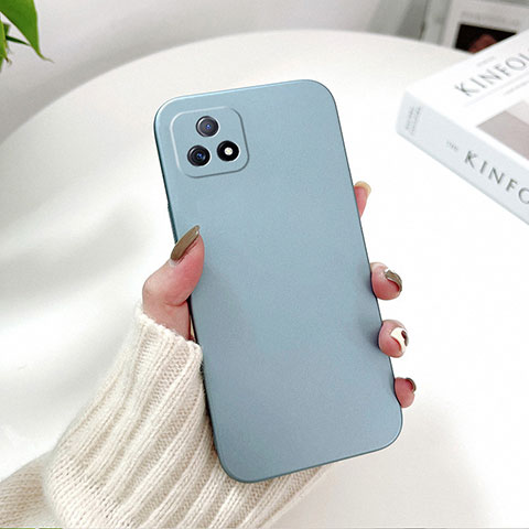 Coque Plastique Rigide Etui Housse Mat YK2 pour Vivo Y54s 5G Bleu Ciel