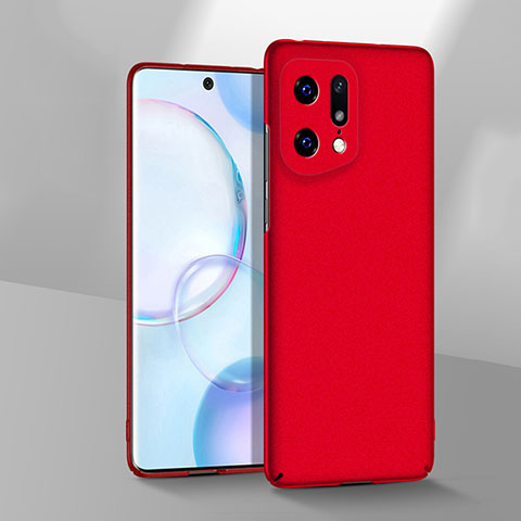 Coque Plastique Rigide Etui Housse Mat YK3 pour Oppo Find X5 5G Rouge