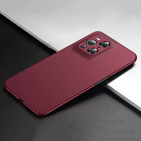 Coque Plastique Rigide Etui Housse Mat YK5 pour Oppo Find X3 Pro 5G Rouge