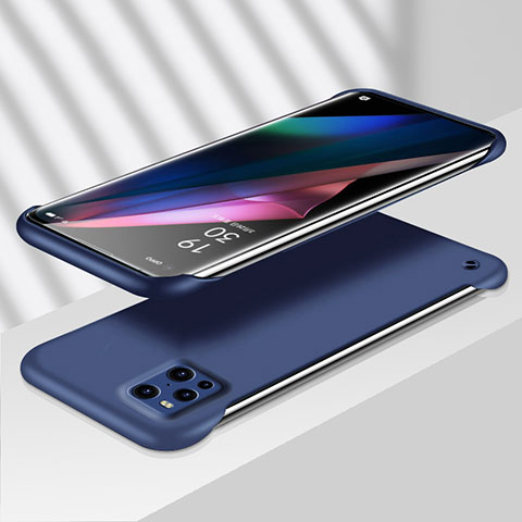 Coque Plastique Rigide Etui Housse Mat YK7 pour Oppo Find X3 5G Bleu