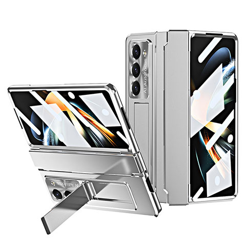 Coque Plastique Rigide Etui Housse Mat ZL7 pour Samsung Galaxy Z Fold5 5G Argent