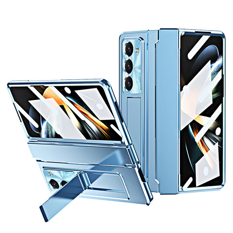 Coque Plastique Rigide Etui Housse Mat ZL7 pour Samsung Galaxy Z Fold5 5G Bleu