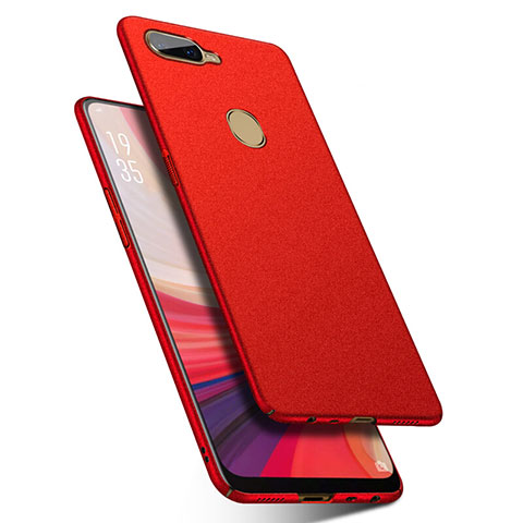 Coque Plastique Rigide Etui Housse Sables Mouvants pour Oppo A7 Rouge