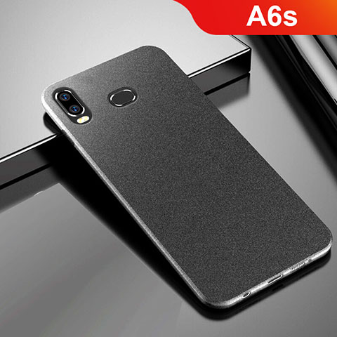 Coque Plastique Rigide Etui Housse Sables Mouvants pour Samsung Galaxy A6s Noir