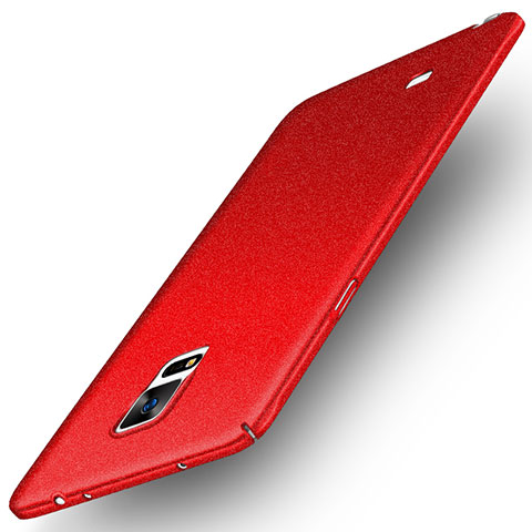 Coque Plastique Rigide Etui Sables Mouvants pour Samsung Galaxy Note 4 Duos N9100 Dual SIM Rouge