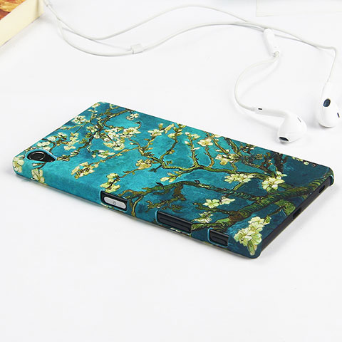 Coque Plastique Rigide Fleurs pour Sony Xperia Z5 Premium Vert