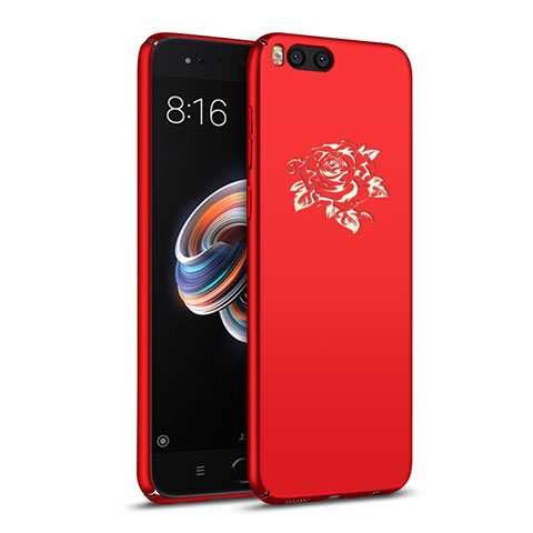 Coque Plastique Rigide Fleurs pour Xiaomi Mi Note 3 Rouge