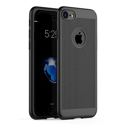 Coque Plastique Rigide Mailles Filet G01 pour Apple iPhone 7 Noir