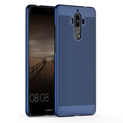 Coque Plastique Rigide Mailles Filet pour Huawei Mate 9 Bleu