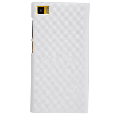 Coque Plastique Rigide Mailles Filet pour Xiaomi Mi 3 Blanc