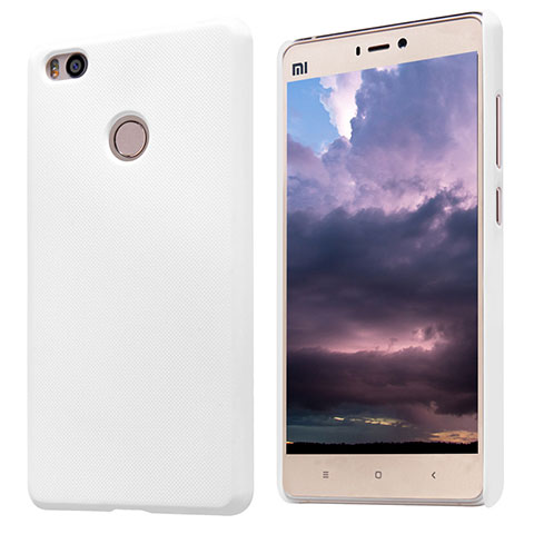 Coque Plastique Rigide Mailles Filet pour Xiaomi Mi 4S Blanc