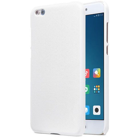 Coque Plastique Rigide Mailles Filet pour Xiaomi Mi 5C Blanc